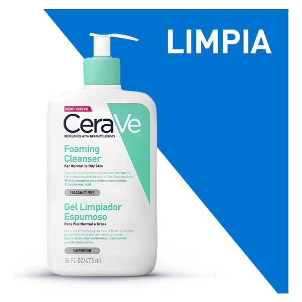 Cerave Gel Limpiador Espumoso De 473ml - Imagen 2