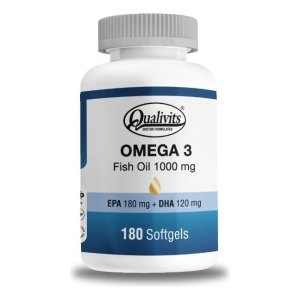 Qualivits(R) Omega 3 Fish Oil 1000mg X 180 Cápsulas Blandas Sabor Sin Sabor