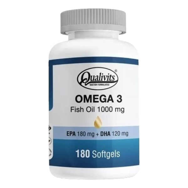 Omega 3 Fish Oil 1000 Mg 180 Qualivits - Imagen 3