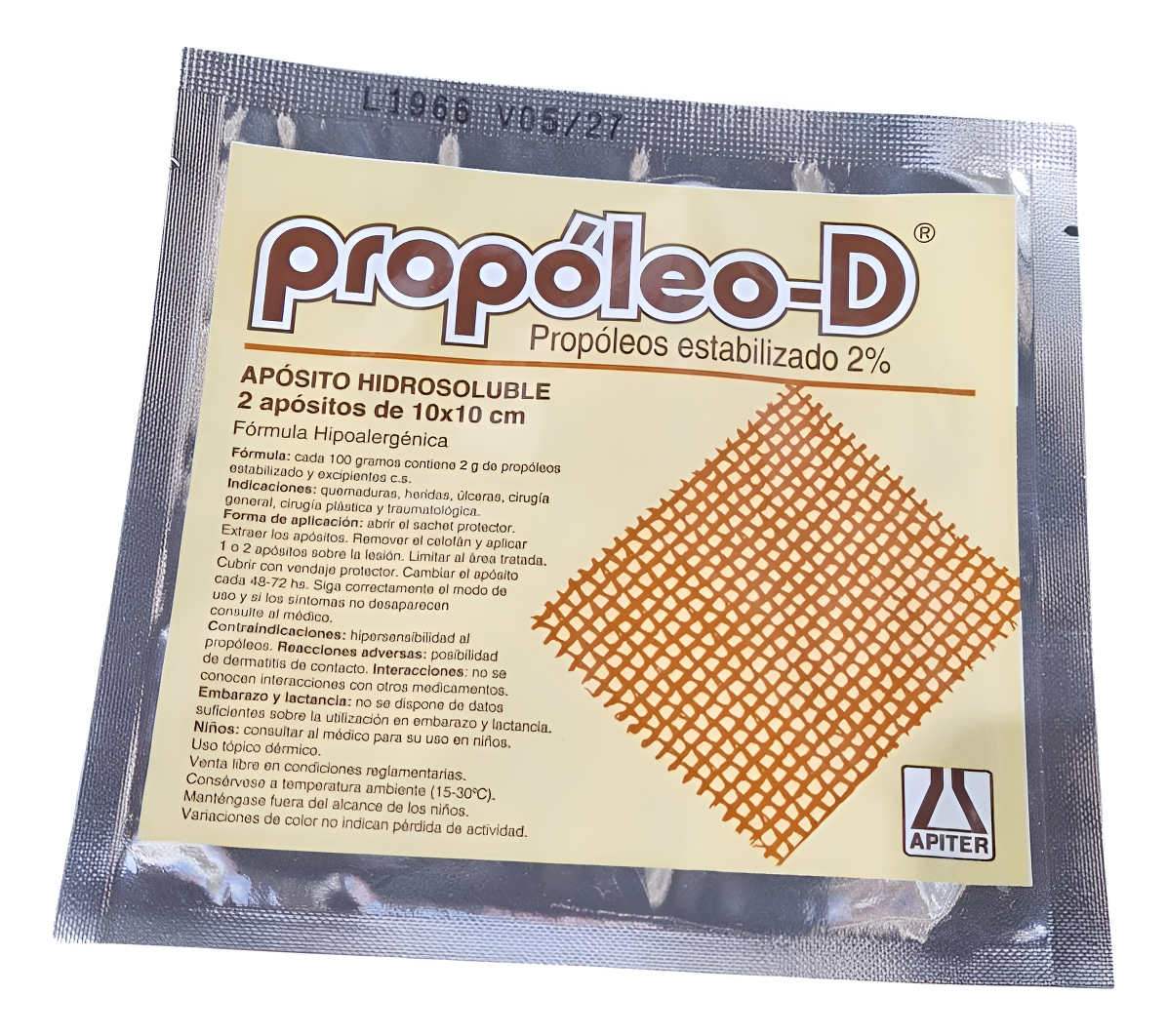 Apósitos Propoleo D Nf 10x10cm 2 Unidades Sangar