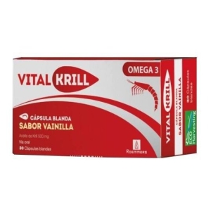Vital Krill(R) 500mg X 30 Cáps | Aceite Krill Omega 3 Sabor Sin Sabor