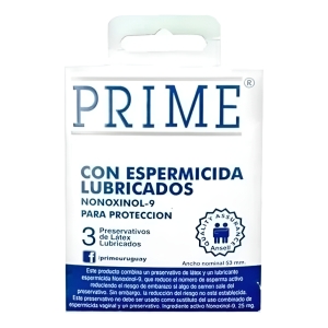 Preservativo Prime Caja X3 Tipo De Preservativo Espermicida