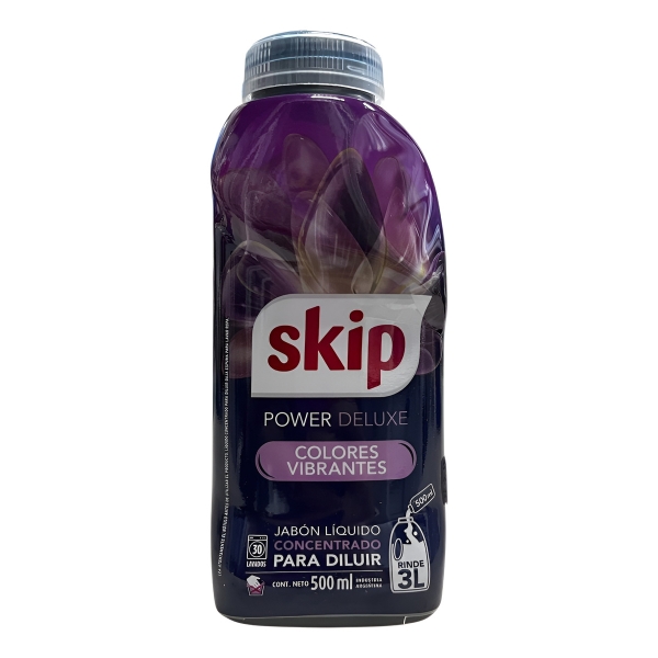 Jabon Liquido Concentrado Skip Power Deluxe 500ml Rinde 3l