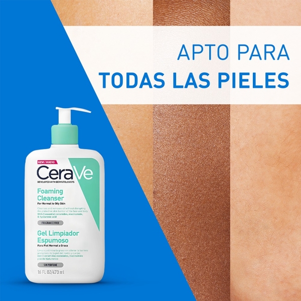 Cerave Gel Limpiador Espumoso De 473ml - Imagen 6