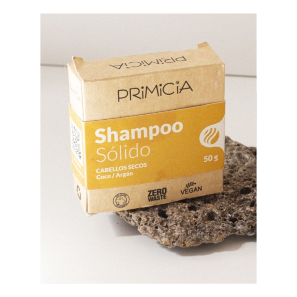 Shampoo Solido Primicia Pelo Seco 50g Vegano Cruelty Free - Imagen 2