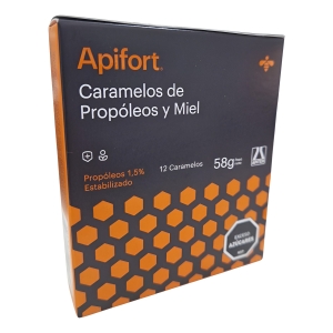 Caramelos Apifort Propóleo Y Miel Tradicional 12 Unidades