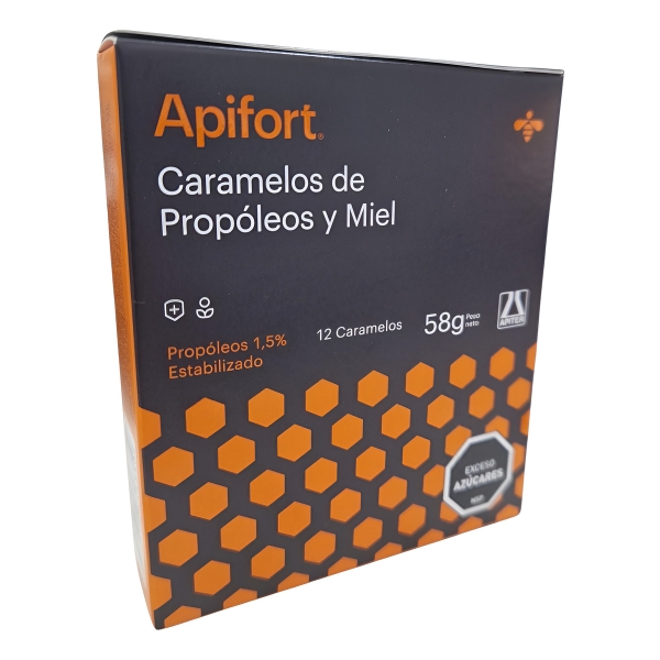 Caramelos Apifort Propóleo Y Miel Tradicional 12 Unidades