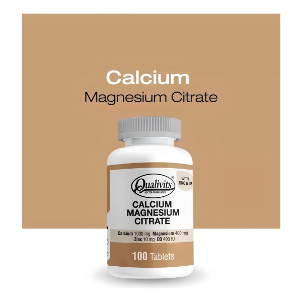 Calcium-magnesium-citrate Qualivits 100 Tabletas Sabor Sin Sabor - Imagen 3