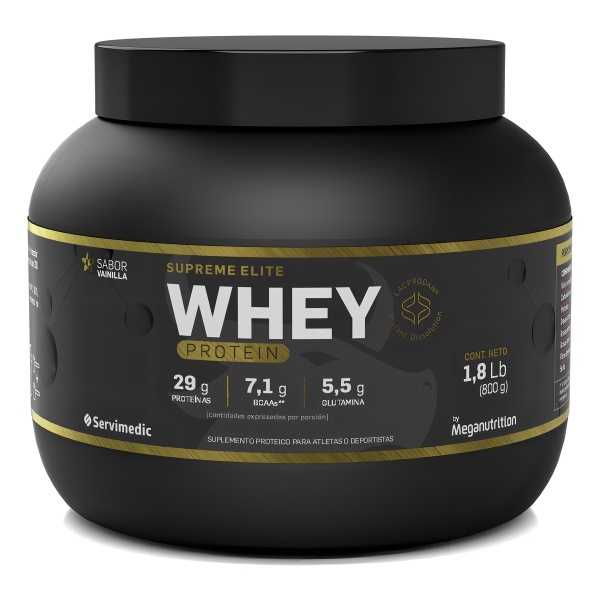 Whey Protein Meganutrition 1.8 Lbs Servimedic Proteina Sabor Vainilla