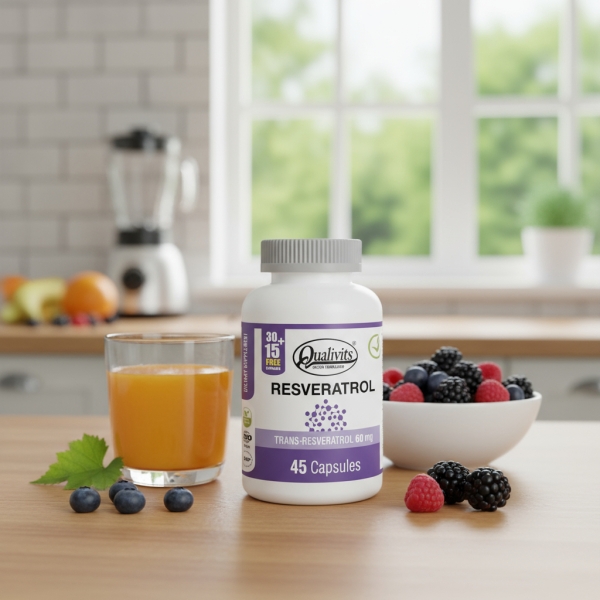 Resveratrol Qualivits(R) X 45 Cápsulas Antioxidante - Imagen 3