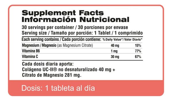 Qualivits Super Colágeno Tipo 2 + Magnesio Vitamina C Y B6 - Imagen 2