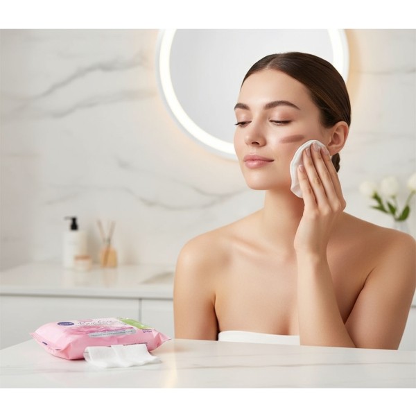 Nivea Toallitas Desmaquillantes Micerales Rose Care 25 Pzas - Imagen 3