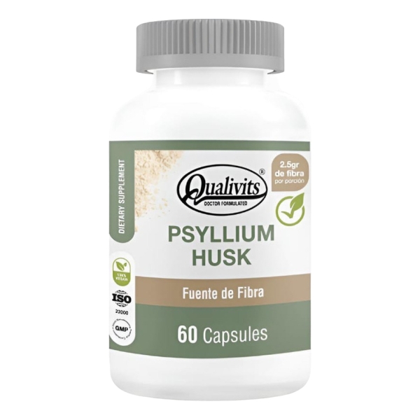 Psyllium Husk Fibra Dietética X 60 - Qualivits Apto Vegano
