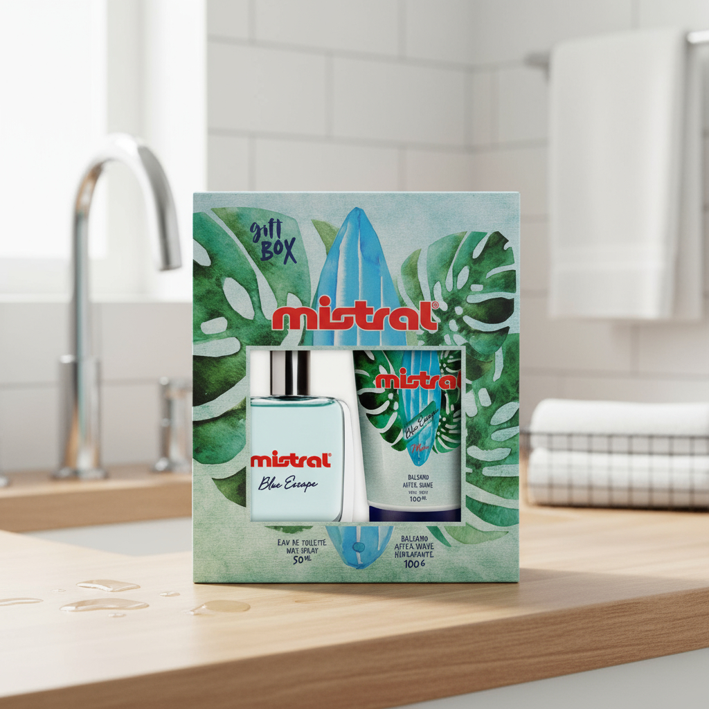 Pack Mistral Blue Escape 50ml + After Shave Hidratante - Imagen 2