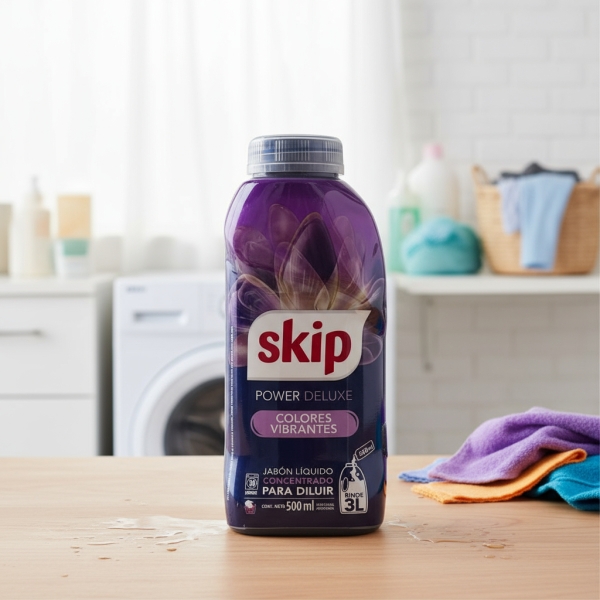 Jabon Liquido Concentrado Skip Power Deluxe 500ml Rinde 3l - Imagen 2