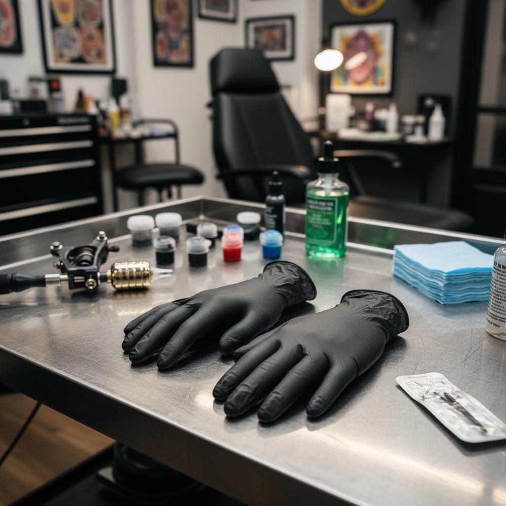 Guantes De Nitrilo Color Negro Talle M X 100 - Imagen 2