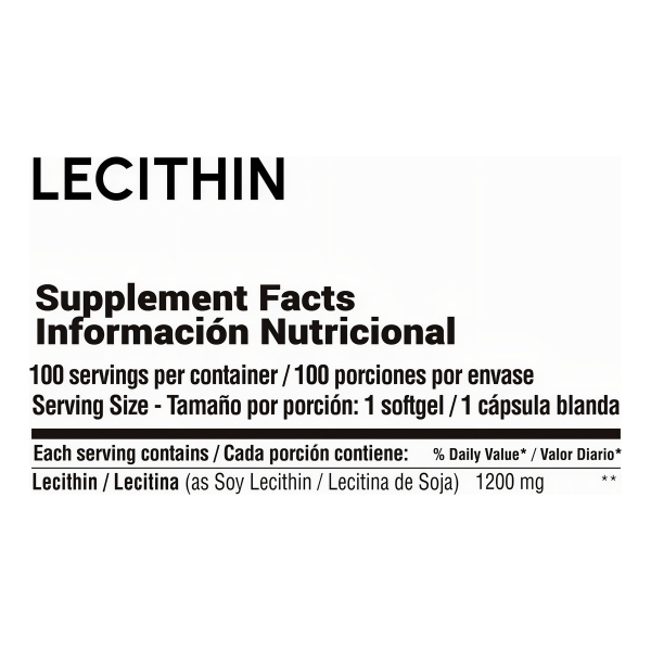 Qualivits Lecithin 1200mg 100 Cápsulas Blandas Sabor Natural - Imagen 2