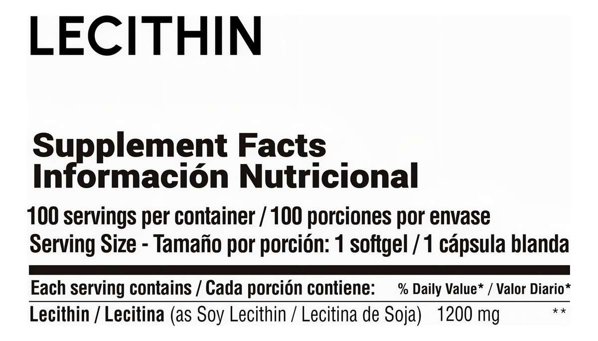 Qualivits Lecithin 1200mg 100 Cápsulas Blandas Sabor Natural - Imagen 2