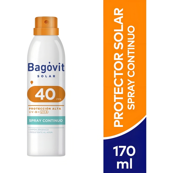 Protector Solar Bagovit Solar Fps40 Spray Continuo X170ml - Imagen 4