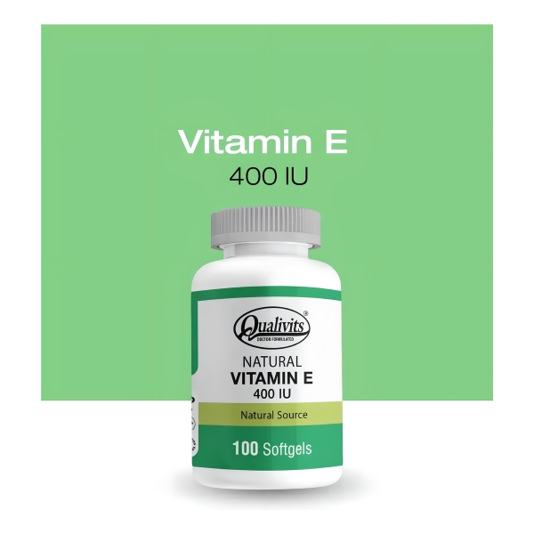 Natural Vitamina E Qualivits 400 Ui X 100 Cápsulas Blandas Sabor Natural - Imagen 5