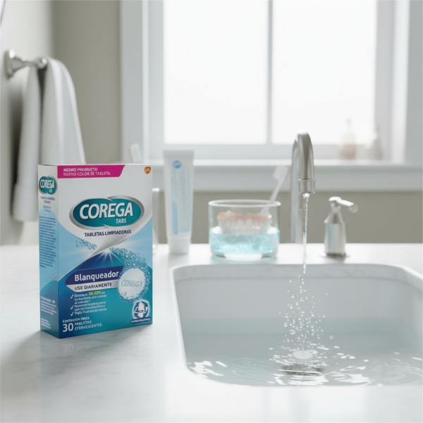 Corega Tabs Blanquedora Para Prótesis Y Aparatos Dentales - Imagen 2