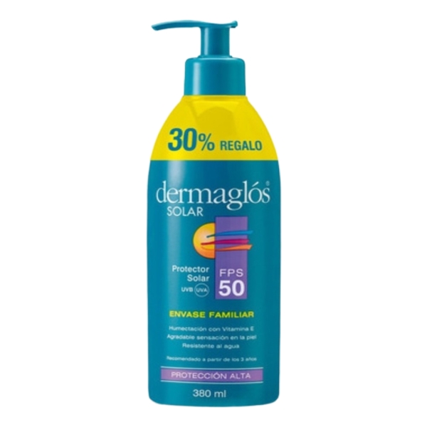 Protector Solar Dermaglos Factor 50 Envase Familiar