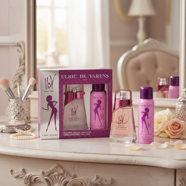 Perfume Ulric De Varens Chic Issimo 75ml + Deo - Imagen 2