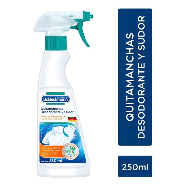 Quitamanchas Desodorante Y Sudor Spray Dr. Beckmann 250 Ml - Imagen 3