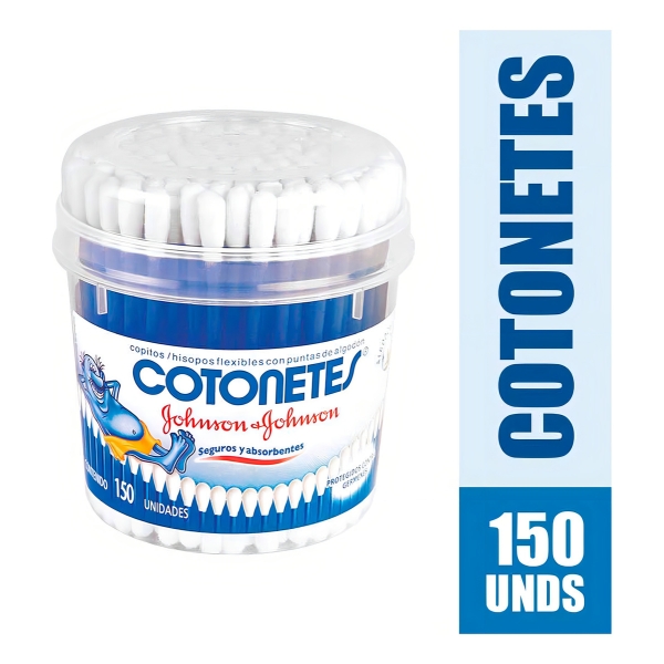 Bastoncillos Flexibles Johnson & Johnson Para Algodón, 150 Unidades - Imagen 2