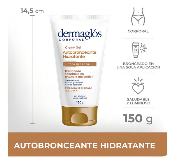 Dermaglós Corporal Autobronceante Crema Gel Hidratante - Imagen 2