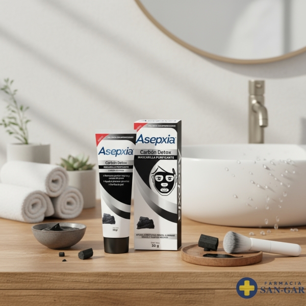 Asepxia Carbón Detox Mascarilla Purificante 30gr - Imagen 2