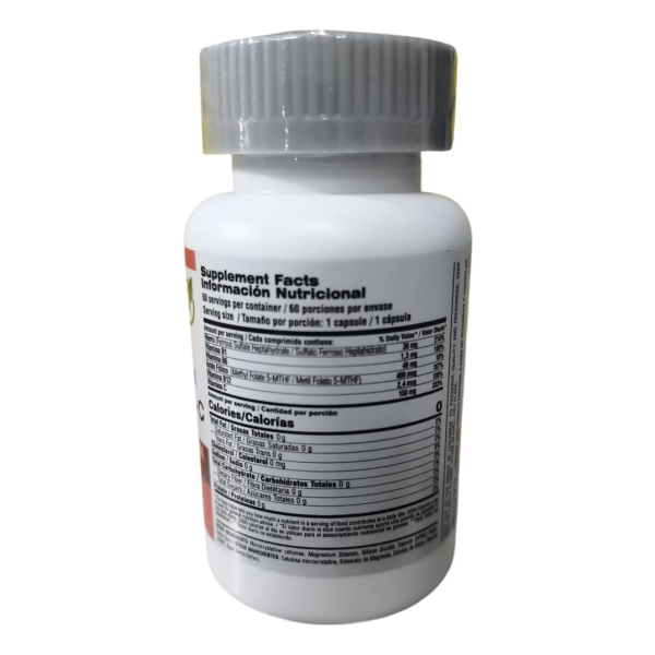 Qualivits Iron & B-complex Ferro Folato + C X 60 Capsulas - Imagen 2