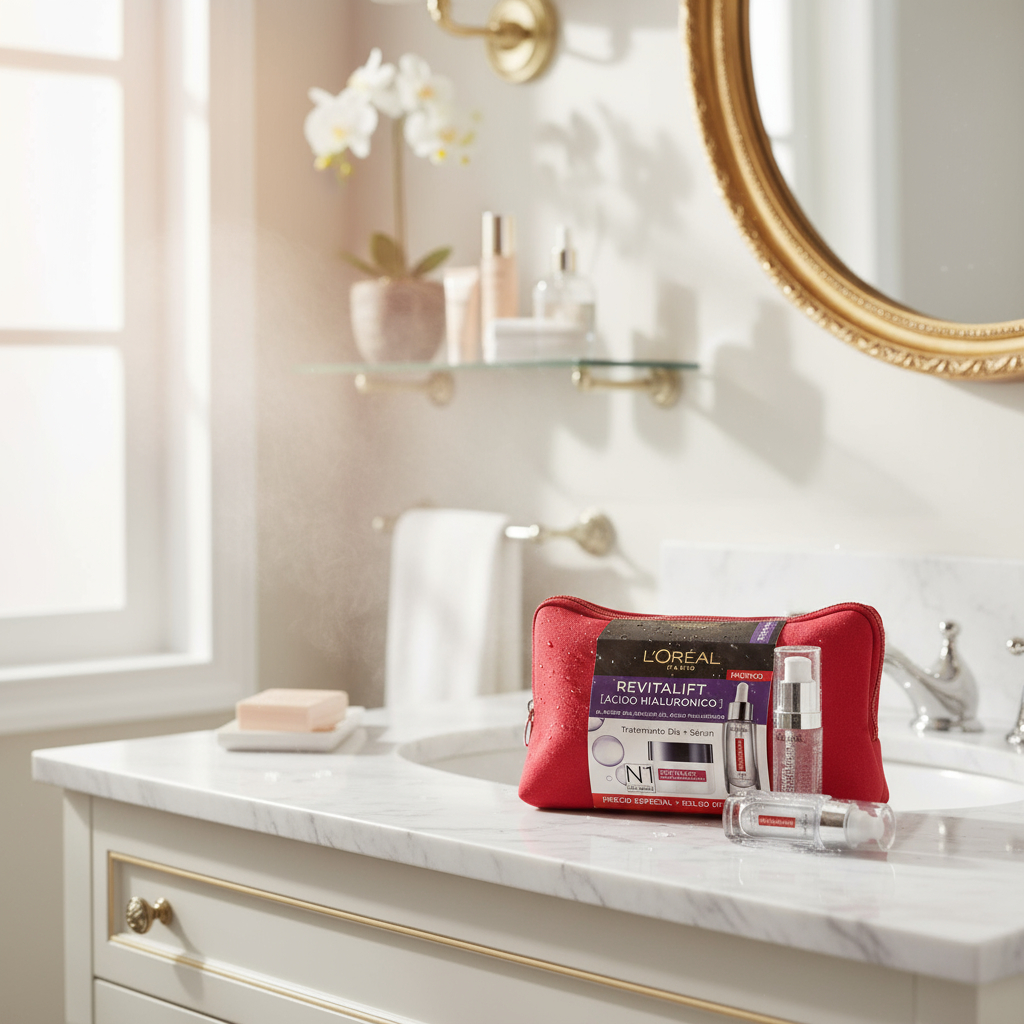 L´oreal Crema De Día Acido Hialuronico + Serum + Nécessaire - Imagen 2