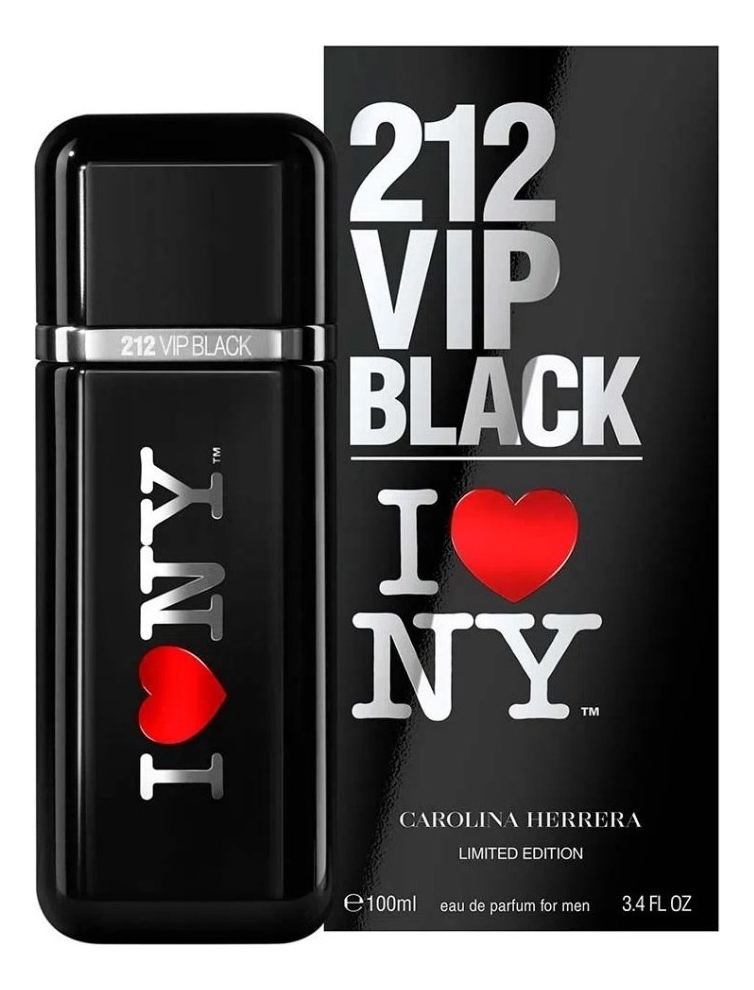 212 Vip Men Black I Love Ny Limited Edition Edp 100ml Para Hombre - Imagen 2