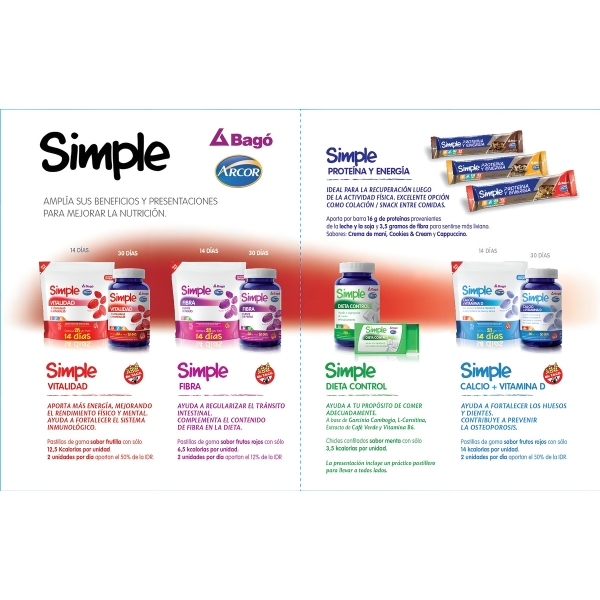 Simple Vitalidad Frasco 60 Unidades Sabor Frutilla - Imagen 7
