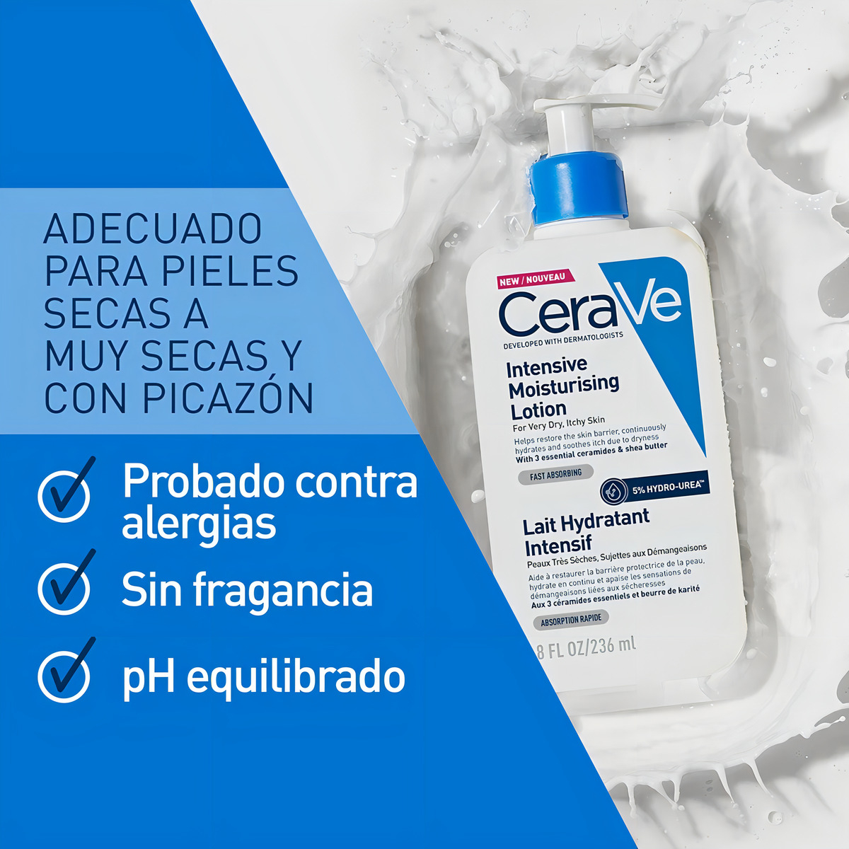 Loción De Hidratacion Intensiva Piel Muy Seca E Irritada 236ml Cerave - Imagen 3