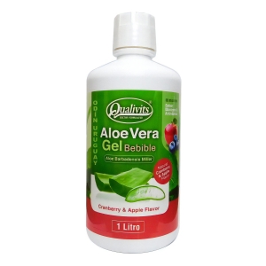 Aloe Vera Bebible Qualivits 1 Litro Sabor Manzana Arándano Sabor Manzana Y Arándanos
