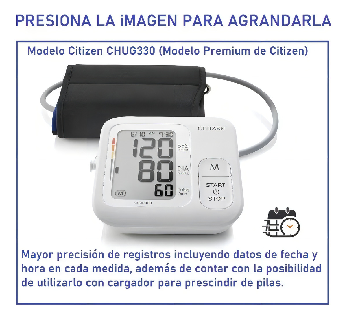 Aparato Presion Digital Tensiometro Citizen Latu Automático Color Blanco - Imagen 4