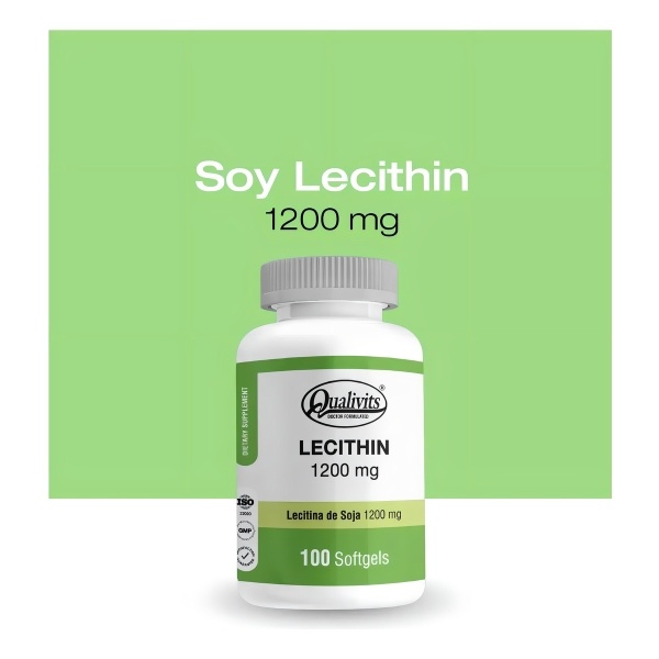 Qualivits Lecithin 1200mg 100 Cápsulas Blandas Sabor Natural - Imagen 3