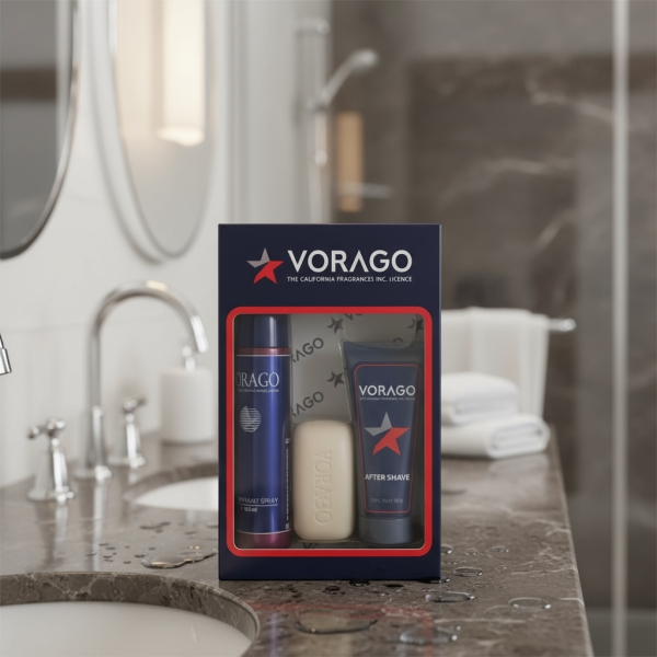 Desodorante Vorago 100ml + After Shave + Jabón Tocador - Imagen 2
