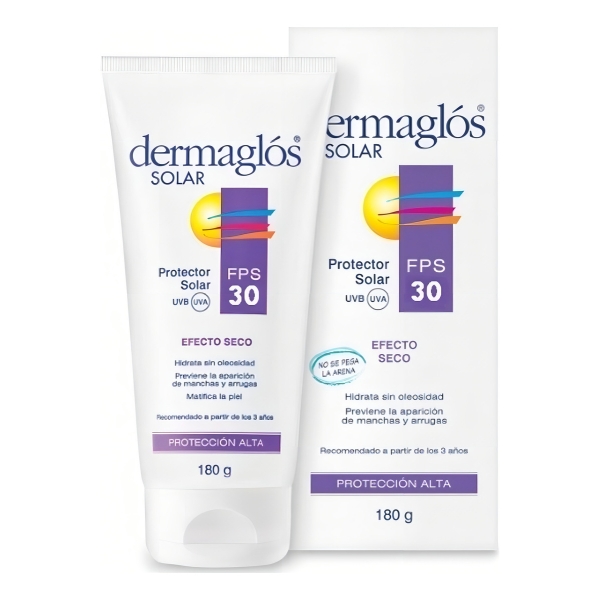 Protector Solar Dermaglós Fps 30 Fps 30 Efecto Seco En Crema De 180 G - Imagen 4
