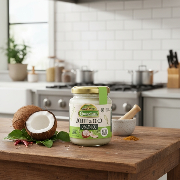 Aceite De Coco Orgánico Extra Virgen 200ml Sin Sabor - Imagen 2
