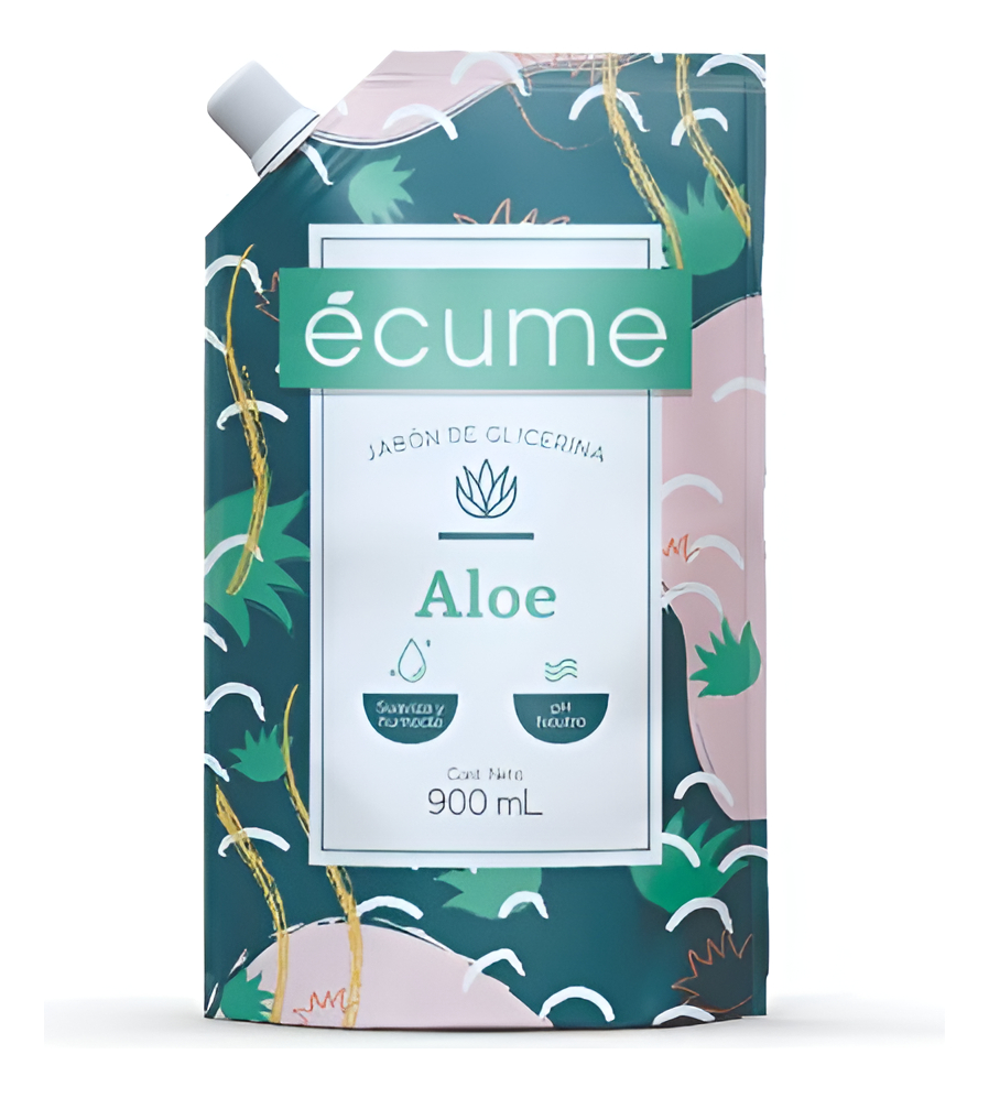 Jabón Líquido De Glicerina Ecume Aloe Repuesto 900ml