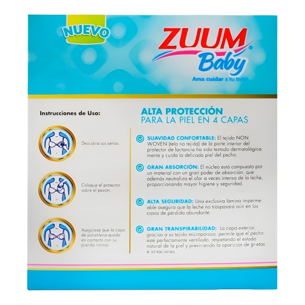 Protector De Lactancia Zuum Baby 24 Piezas - Imagen 2