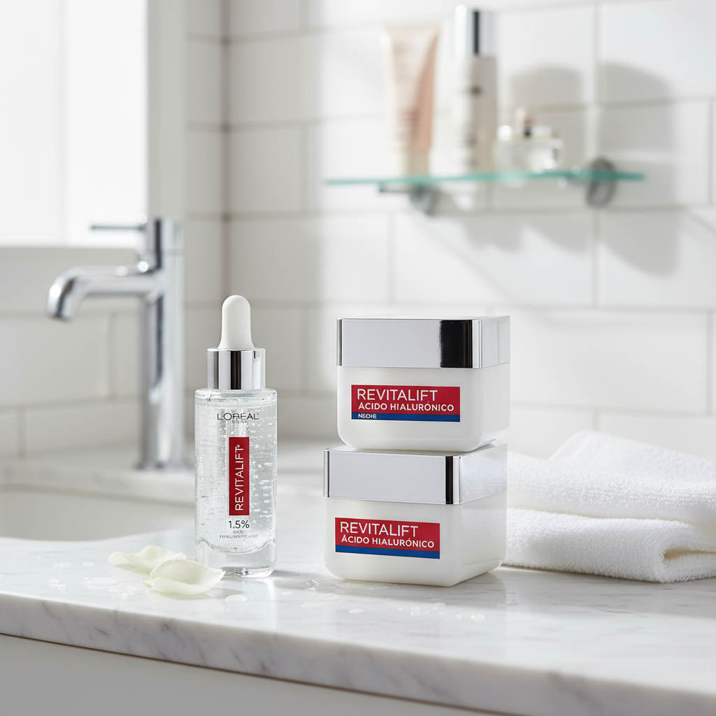 Pack Loreal Revitalift Hialuronico Día + Noche + Serum - Imagen 2