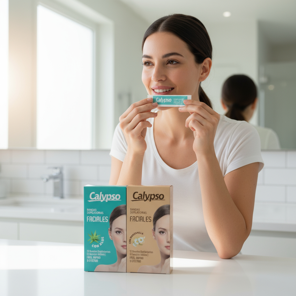 Bandas Depilatorias Faciales Calypso Aloe O Manzanilla - Imagen 3