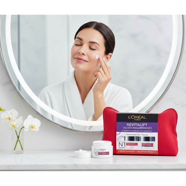 L´oreal Revitalif Con Hialurónico Crema De Día Y Noche - Imagen 3