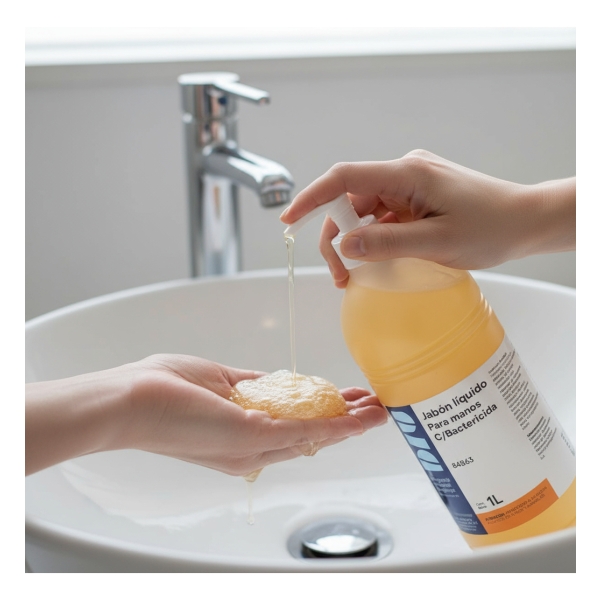 Jabón Para Manos Antibacterial Con Clorexilenol 1lt Diu - Imagen 3