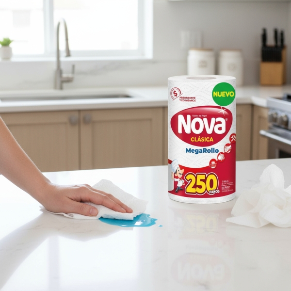 Rollo De Cocina Nova 250 Paños Familiar - Imagen 3