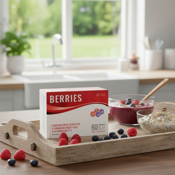 Berries X 60 Cápsulas Arándano Rojo Y Azul + Vitamina C + E - Imagen 2